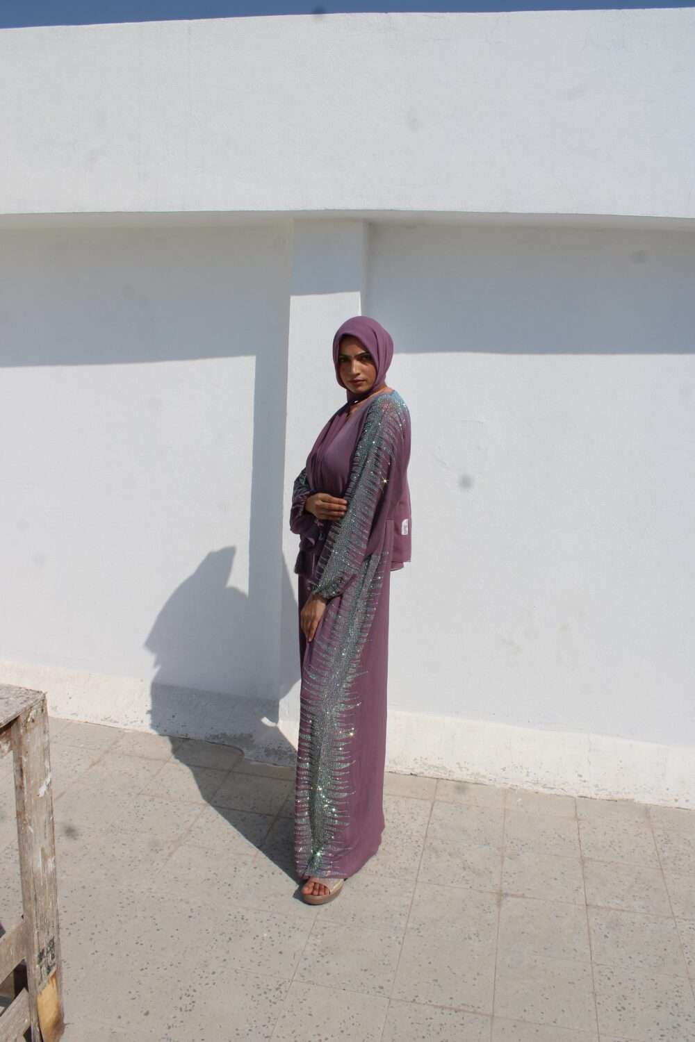 Zoom Abaya with Heavy Stone Work - Image 11