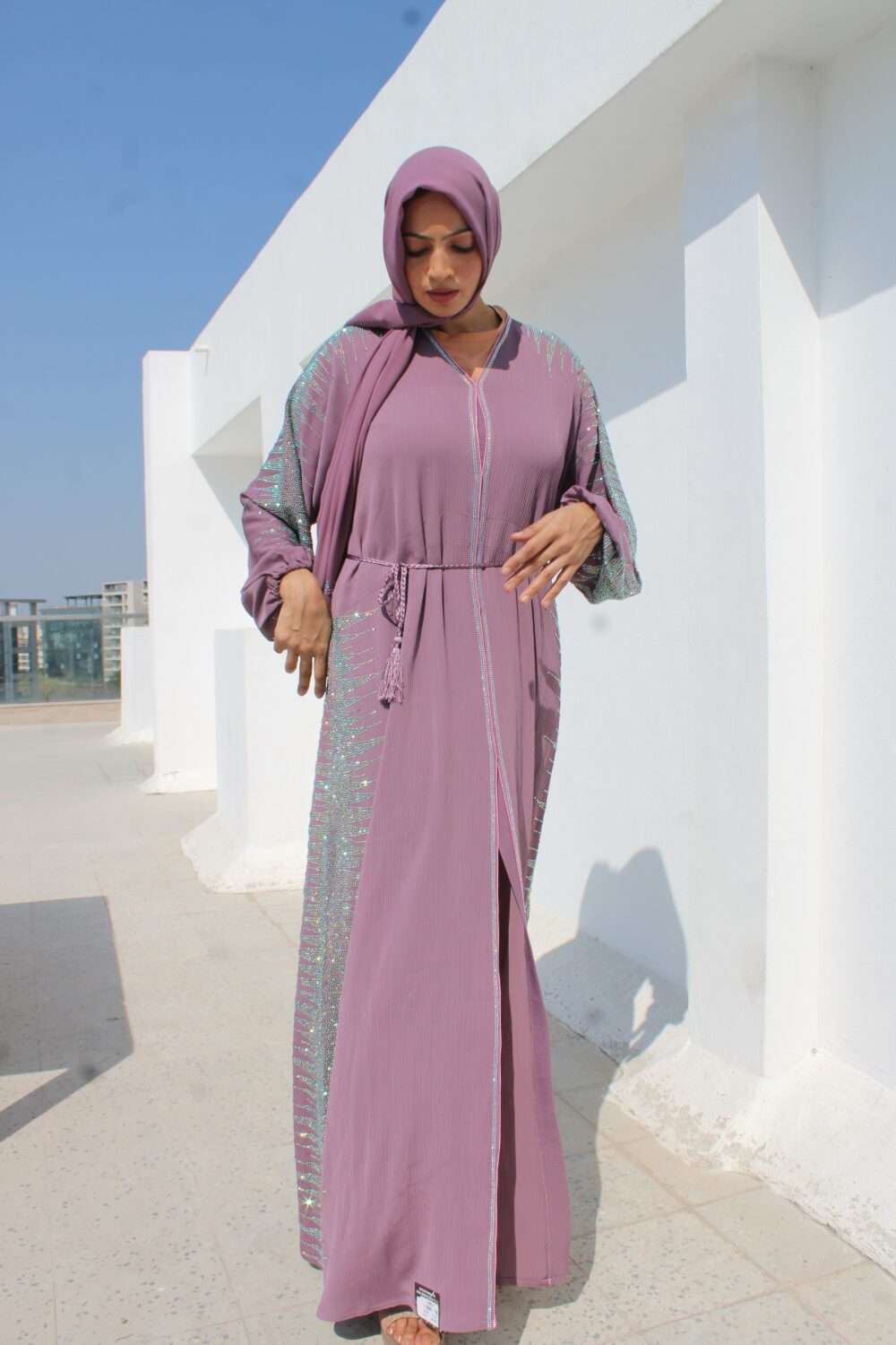 Zoom Abaya with Heavy Stone Work - Image 6