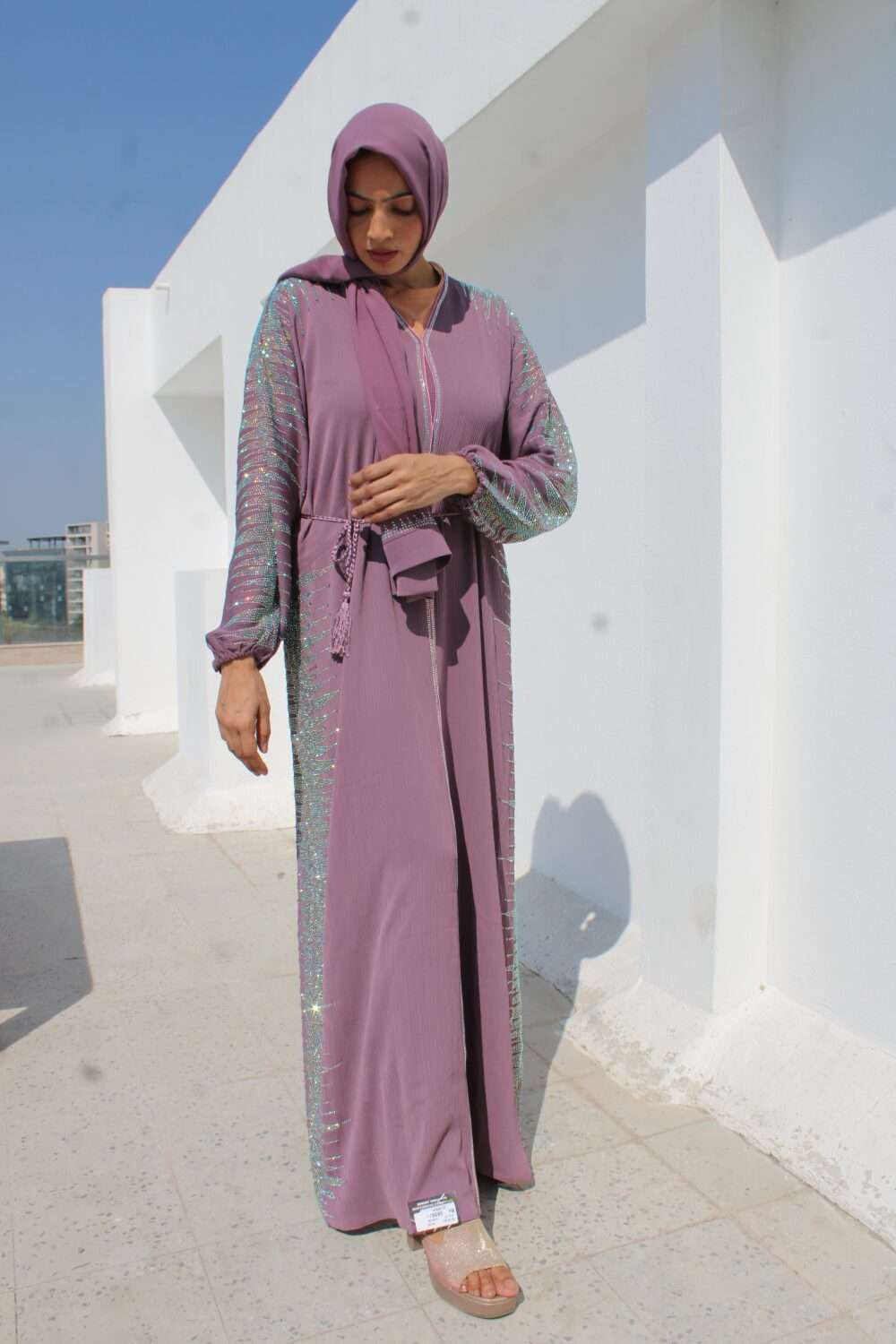 Zoom Abaya with Heavy Stone Work - Image 5