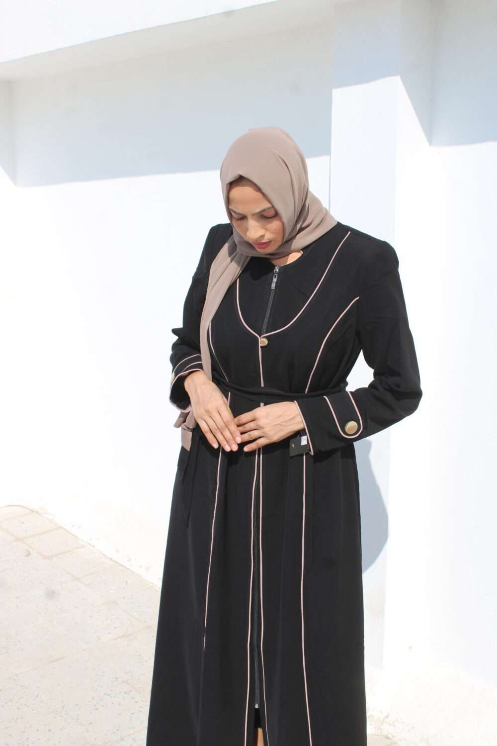 Kissa Black Irani Long Coat - Image 6
