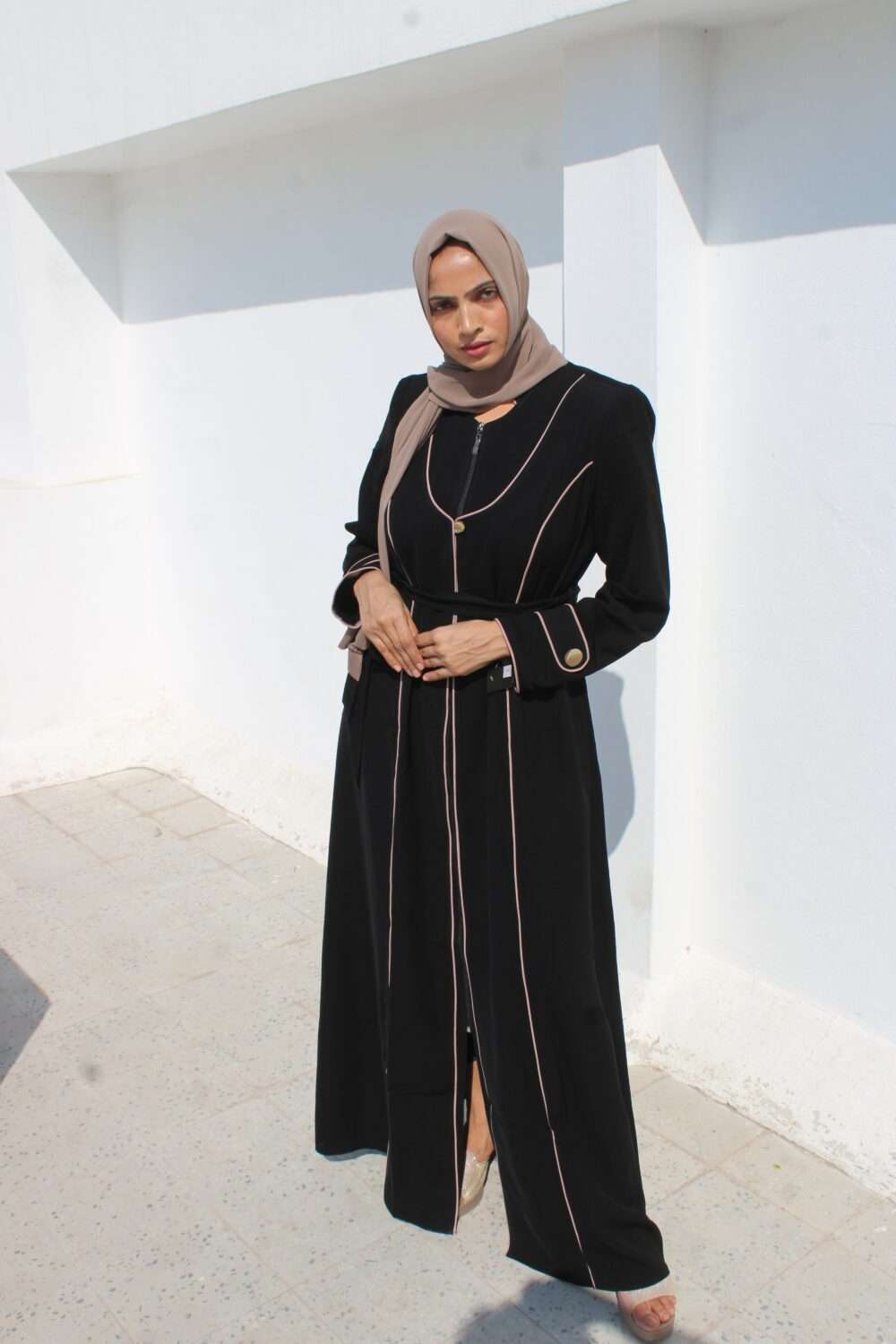Kissa Black Irani Long Coat