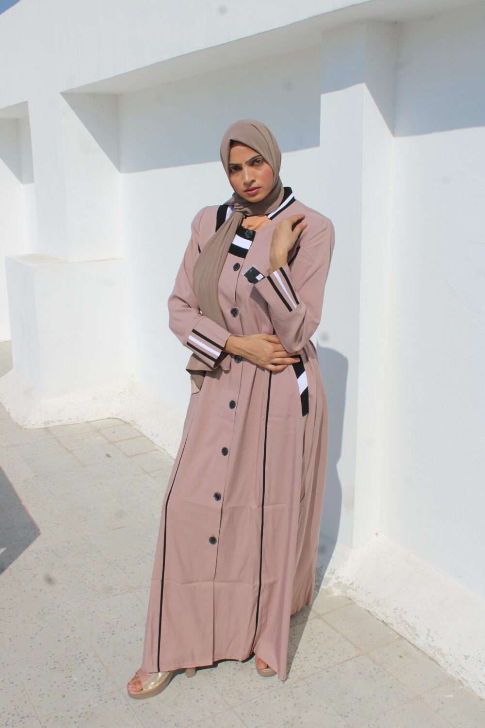 Kissa Beige Irani Long Coat