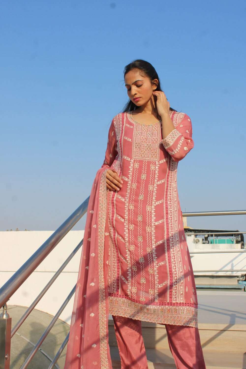 Party Wear Pakistani Suit with Embroidery