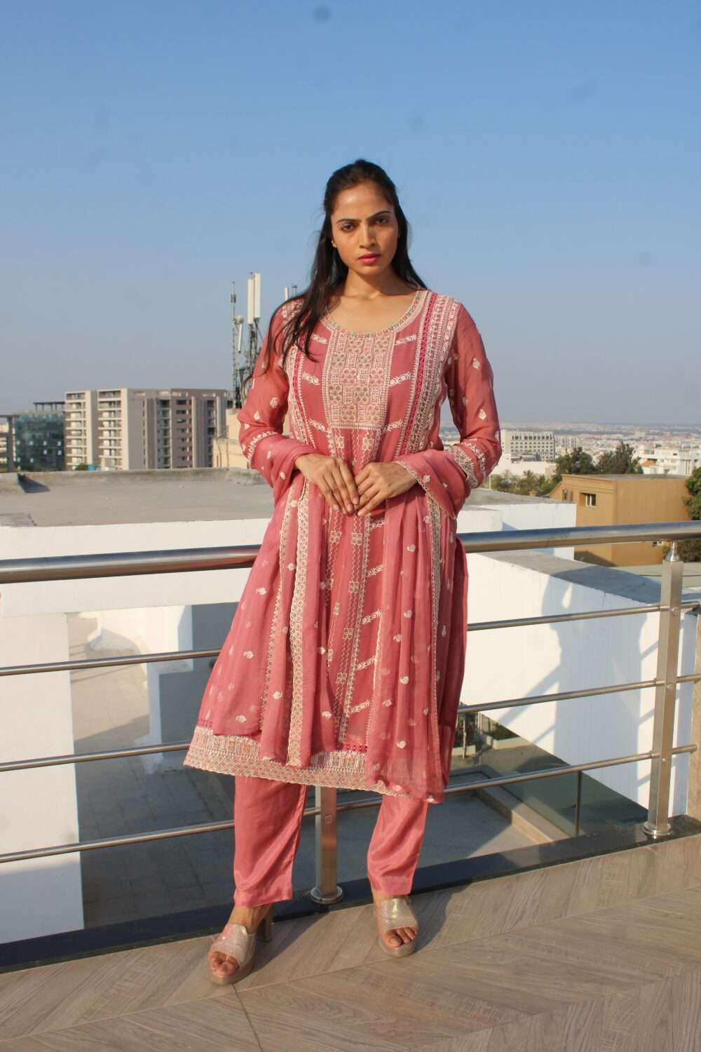 Party Wear Pakistani Suit with Embroidery - Image 5