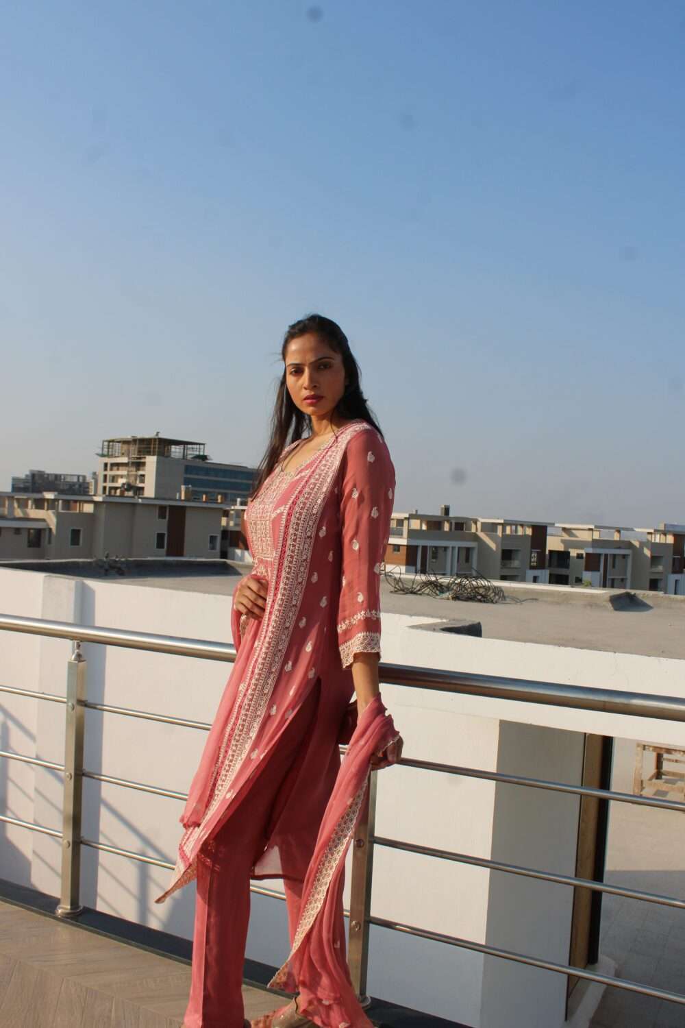Party Wear Pakistani Suit with Embroidery - Image 2