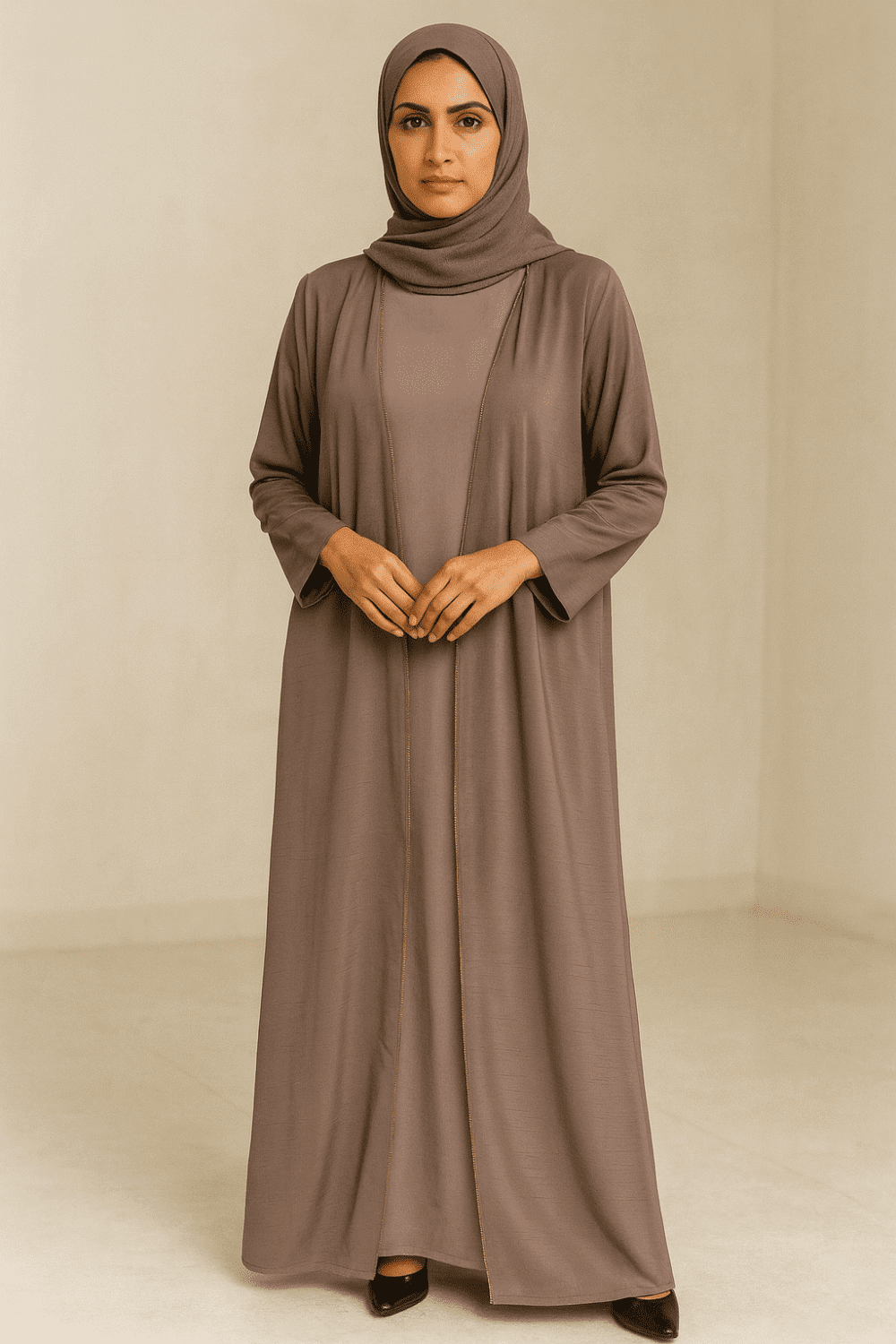 Light Purple Shrug with Stonework